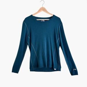Merino Tech 250 100% Merino Wool Base Layer Long Sleeve Teal Green Sz XL Gorp